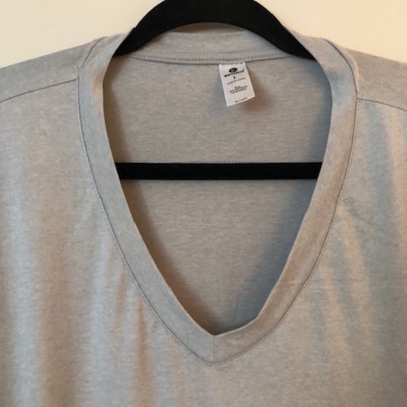 90 Degree by Reflex Women’s activewear Sz Large Short Sleeve Top Grey Super soft - Picture 2 of 9